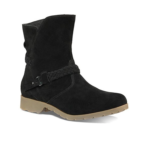 Teva Shoes - Teva Black De La Vina Suede Leather Ankle Boot 7.5